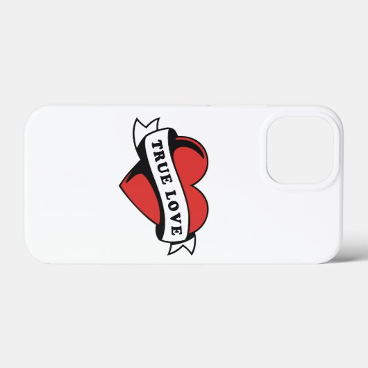 Ware Liefde Tattoo Hart | Klassiek Romance ontwerp Case-Mate iPhone Case (Achterkant (horizontaal))