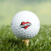 Ware Liefde Tattoo Hart | Klassiek Romance ontwerp Golfballen (Insitu Shirt)