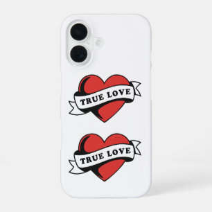 Ware Liefde Tattoo Hart   Klassiek Romance ontwerp iPhone 16 Hoesje