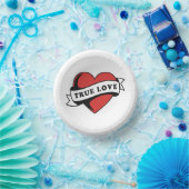 Ware Liefde Tattoo Hart | Klassiek Romance ontwerp Papieren Kommen (Feest)