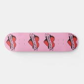 Ware Liefde Tattoo Hart | Klassiek Romance ontwerp Persoonlijk Skateboard (Horizontaal)