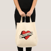 Ware Liefde Tattoo Hart | Klassiek Romance ontwerp Tote Bag (Voorkant (product))