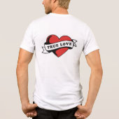 Ware Liefde Tattoo Hart | Klassiek Romance ontwerp Tri-Blend Shirt (Achterkant)