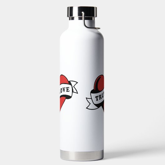 Ware Liefde Tattoo Hart | Klassiek Romance ontwerp Waterfles (Links)