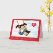 Ware Liefde Valentijnsdag Kleurrijke Harten Kaart (Gele Bloem)