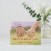 Ware liefde valentijns's cadeau vakantie kaart (Staand voorkant)
