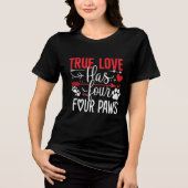 Ware liefde vier poten Tri-Blend shirt (Voorkant)