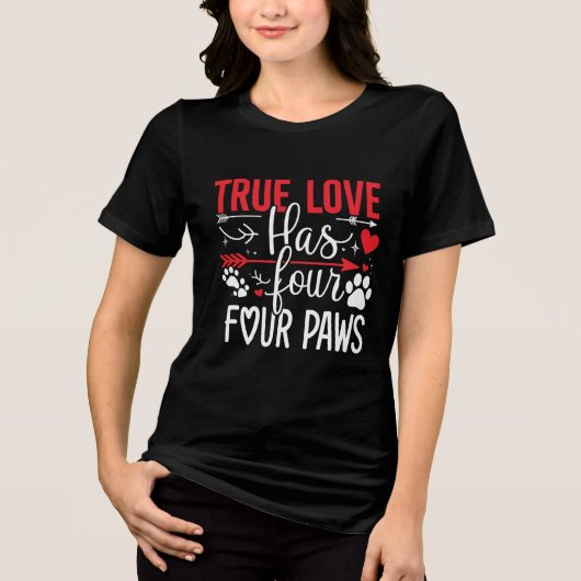 Ware liefde vier poten Tri-Blend shirt (Voorkant)