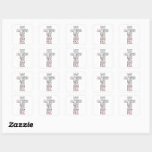 Ware liefde vierkante sticker (Vel)