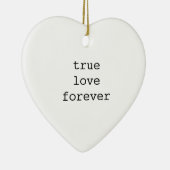 Ware Liefde Voor eeuwig Uw Initialen Valentijn Keramisch Ornament (Rechts)