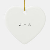 Ware Liefde Voor eeuwig Uw Initialen Valentijn Keramisch Ornament (Achterkant)