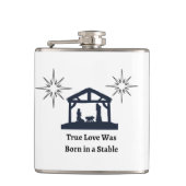 Ware liefde werd geboren in een stal op een heupfles (Voorkant)