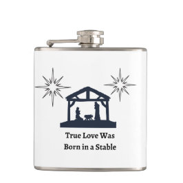 Ware liefde werd geboren in een stal op een heupfles