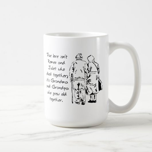 Ware Liefde Wordt Grappig Ouder Romantische Mok (Rechts)
