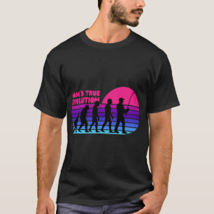 Ware man evolutie – Grappige visser T-shirt