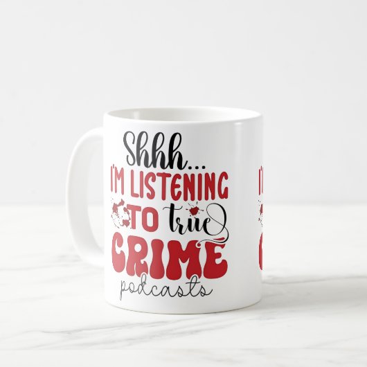 Ware Misdaad Fans Koffiemok (Voorkant links)