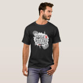 Ware misdaad geobsedeerde honden en moordverhalen  t-shirt (Voorkant volledig)