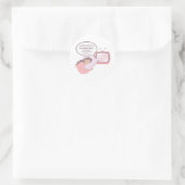 Ware Misdaad Liefhebber Minimalistisch Ontwerp | D Ronde Sticker (Tas)