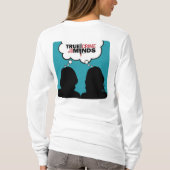 Ware misdaad op onze lange hoes, wit t-shirt (Achterkant)