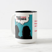 Ware misdaad op onze minds Podcast Coffee-Mok Tweekleurige Koffiemok (Voorkant links)