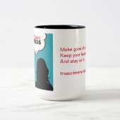 Ware misdaad op onze minds Podcast Coffee-Mok Tweekleurige Koffiemok (Center)