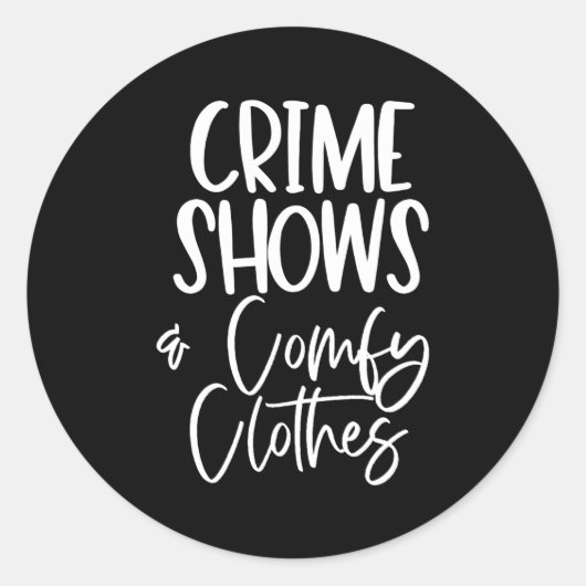 Ware Misdaad Shows Comfy Ronde Sticker (Voorkant)
