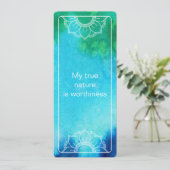 Ware Natuur Wet van Attractie Waterverf Bladwijzer Kaart (Staand voorkant)