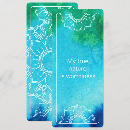 Ware Natuur Wet van Attractie Waterverf Bladwijzer Kaart (Voorkant / Achterkant)