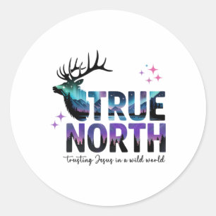 Ware Noorden Jezus vertrouwen in een wilde wereld Ronde Sticker