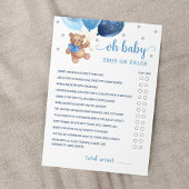 Ware of onware feiten Baby shower partij spel Kaar Kaart