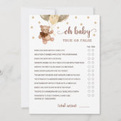 Ware of onware feiten Baby shower partij spel Kaar Kaart (Voorkant)