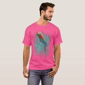 Ware papegaai kosmische melkweg hemelse buitenruim t-shirt (Voorkant volledig)