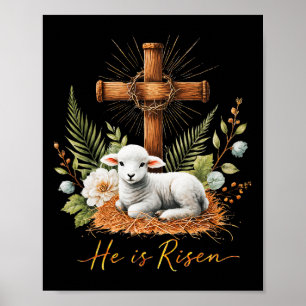 Ware Pasen is Hij verrezen Lam Kroon van Doorn Kru Poster