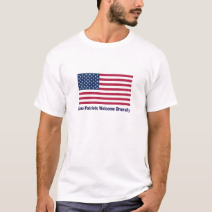 Ware patriotten verwelkomen diversiteit t-shirt