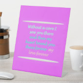 Ware Romance gedichtenpatroon roze Reclamebord Met Voetstuk (Insitu)