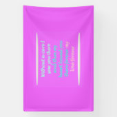 Ware Romance gedichtenpatroon roze Spandoek (Verticaal)
