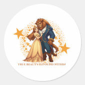 Ware schoonheid van binnen ronde sticker (Voorkant)