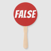 Ware / Valse helder groene rode quiz spel borden Handwaaier (Achterkant)