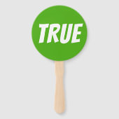 Ware / Valse helder groene rode quiz spel borden Handwaaier (Voorkant)