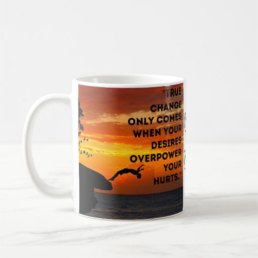 "Ware verandering" Koffiemok (Links)
