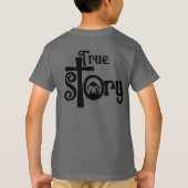 Ware verhaal Geboorte Kerstmis Jongen Meisje Kind T-shirt (Achterkant)