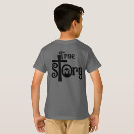 Ware verhaal Geboorte Kerstmis Jongen Meisje Kind T-shirt