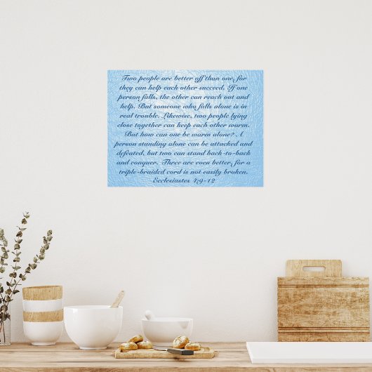 Ware vriend bible verse ecclesiastes 4:9-12 poster (Keuken)