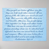 Ware vriend bible verse ecclesiastes 4:9-12 poster (Voorkant)