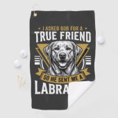 Ware Vriend Labrador Hond Golfhanddoek (Insitu)