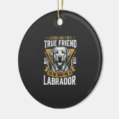 Ware Vriend Labrador Hond Keramisch Ornament (Links)