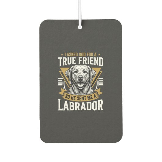 Ware Vriend Labrador Hond Luchtverfrisser (Voorkant)