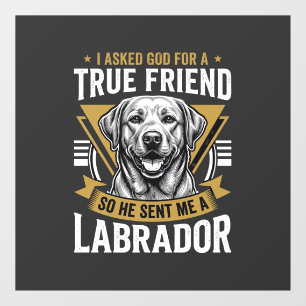 Ware Vriend Labrador Hond Raamsticker
