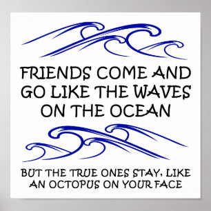 Ware Vriend Octopus Grappige Poster
