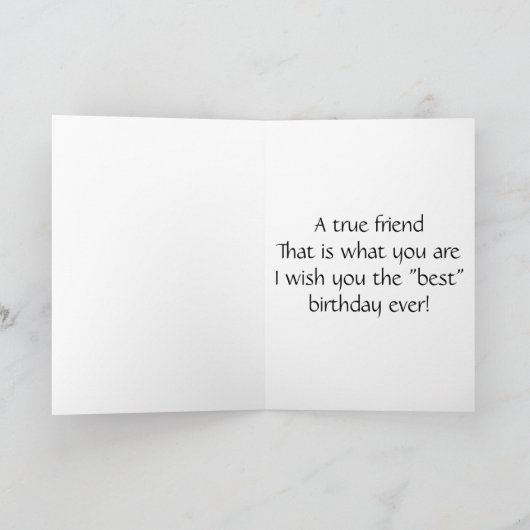 WARE VRIENDSCHAP ***GELUKKIGE VERJAARDAG*** KAART (Binnen)